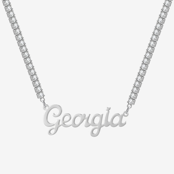 The Tennis Name Necklace
