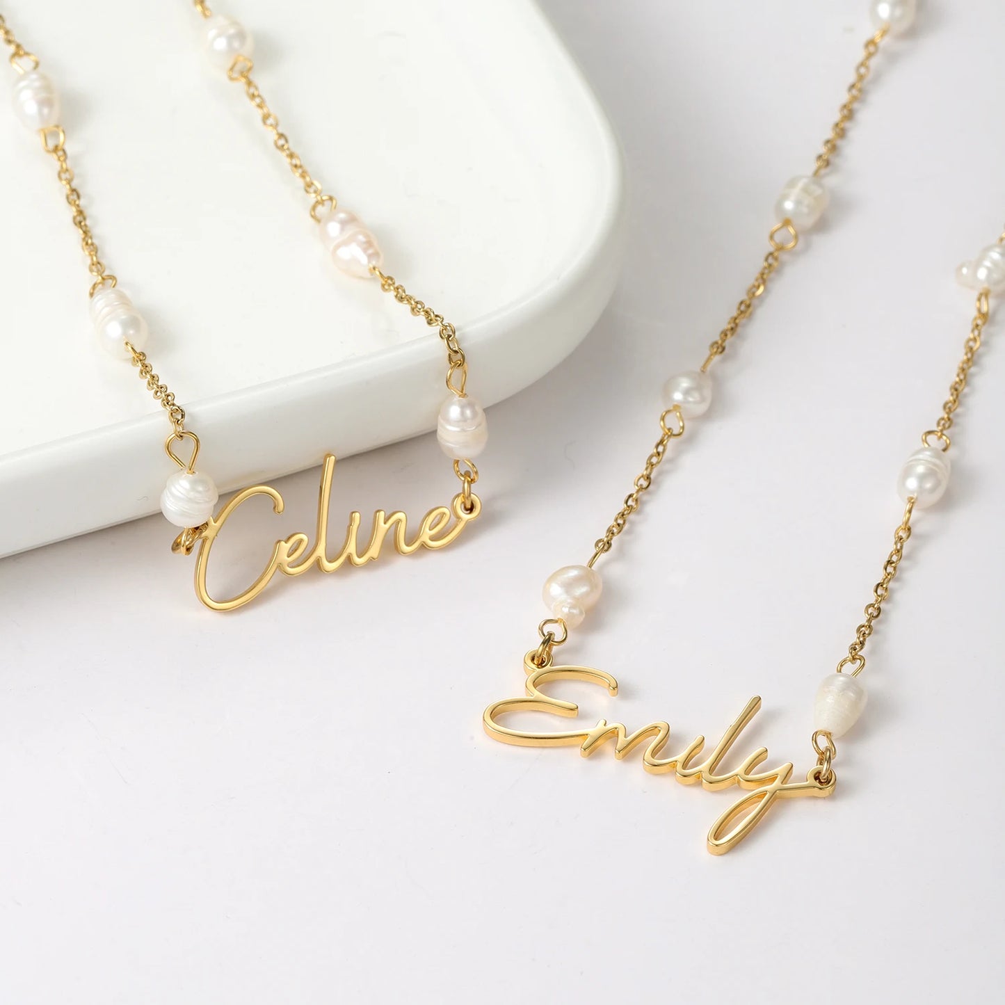 The Pearl Name Necklace
