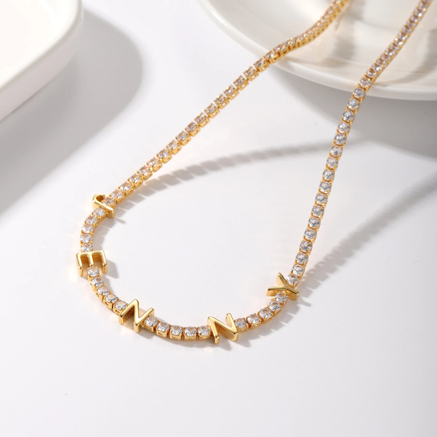 The Personalised Name Tennis Necklace