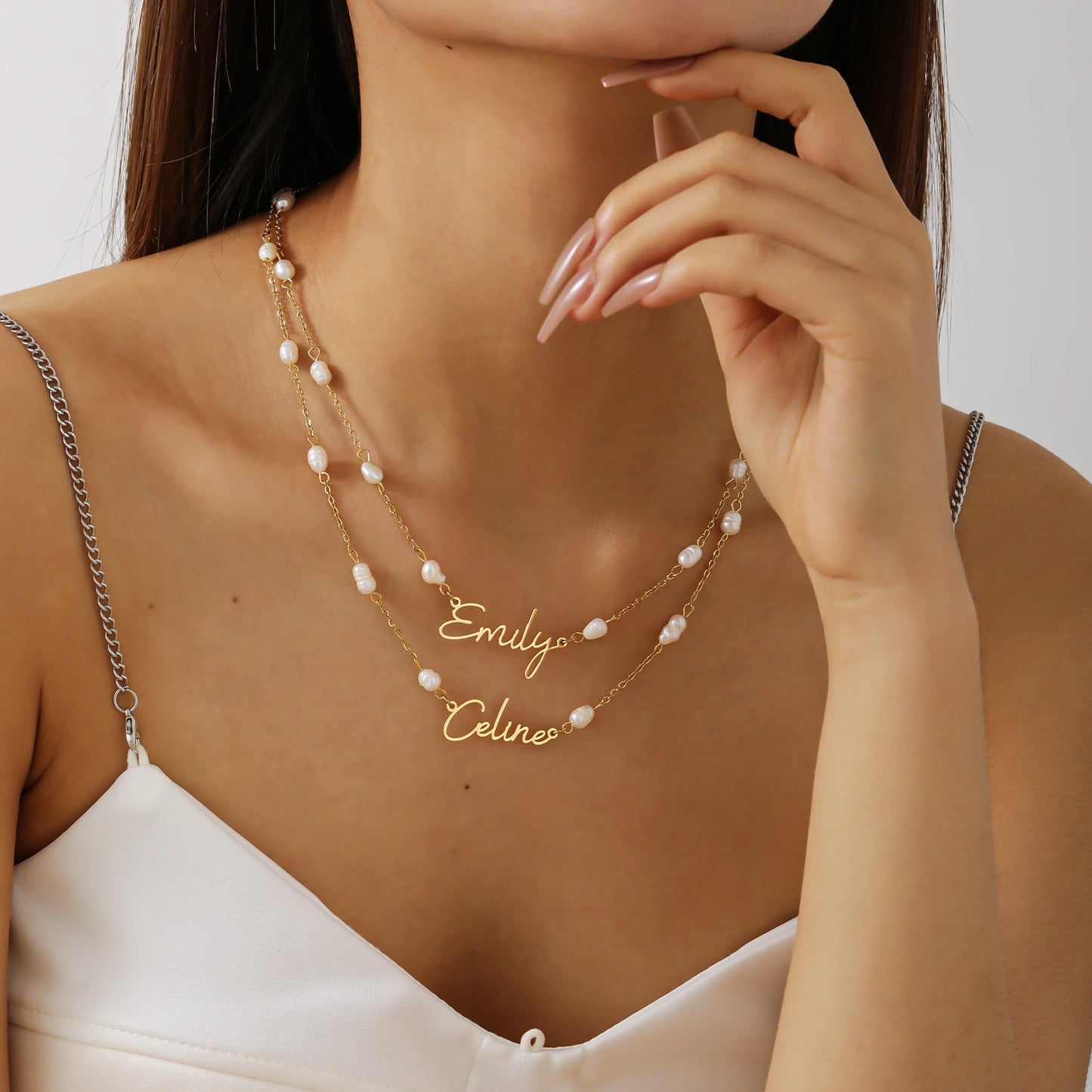 The Pearl Name Necklace