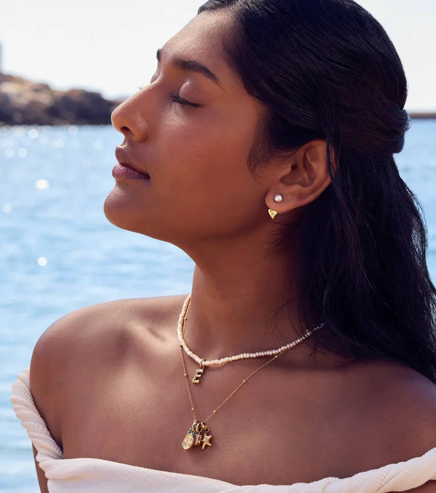Ocean Cluster Pendant Necklace (Gold)
