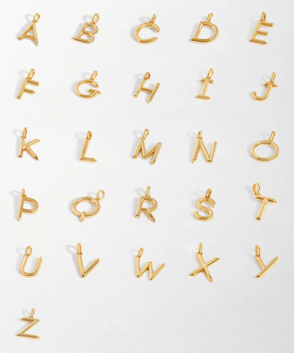 Double Initial Necklace - Gold
