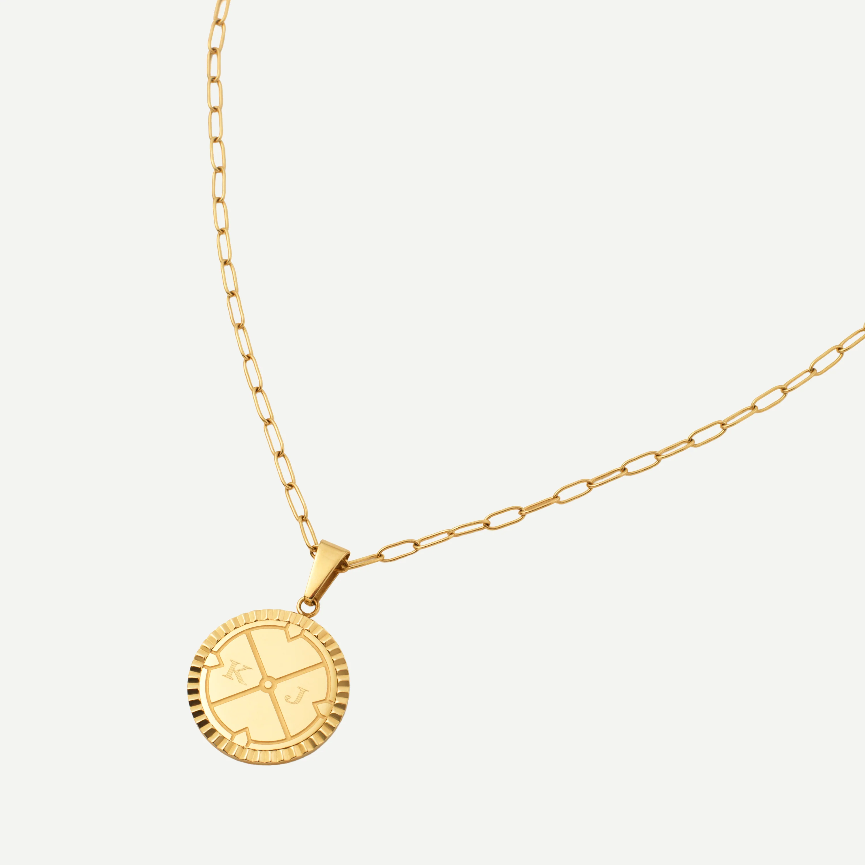 Engravable Compass Necklace