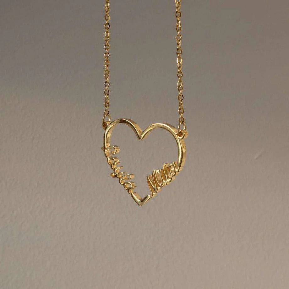 Heart Double Name Necklace