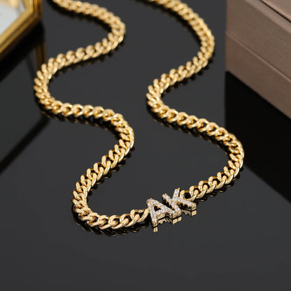 The Cuban Initial Necklace