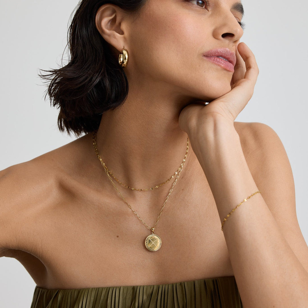 Initial Compass Necklace