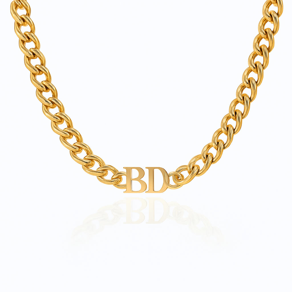 Cuban Initial Necklace