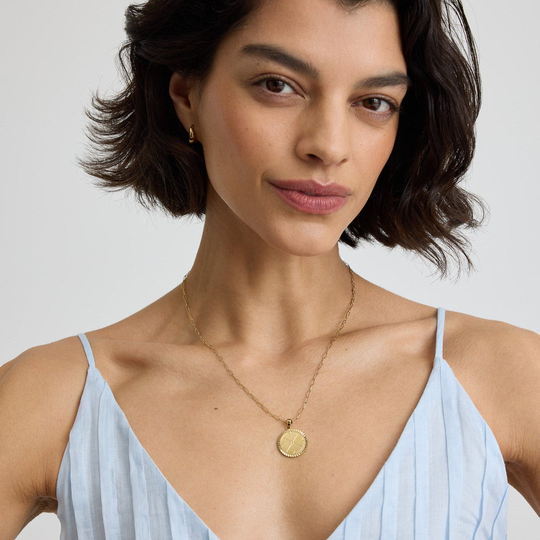 Initial Compass Necklace