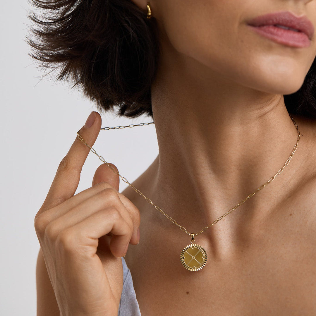 Initial Compass Necklace