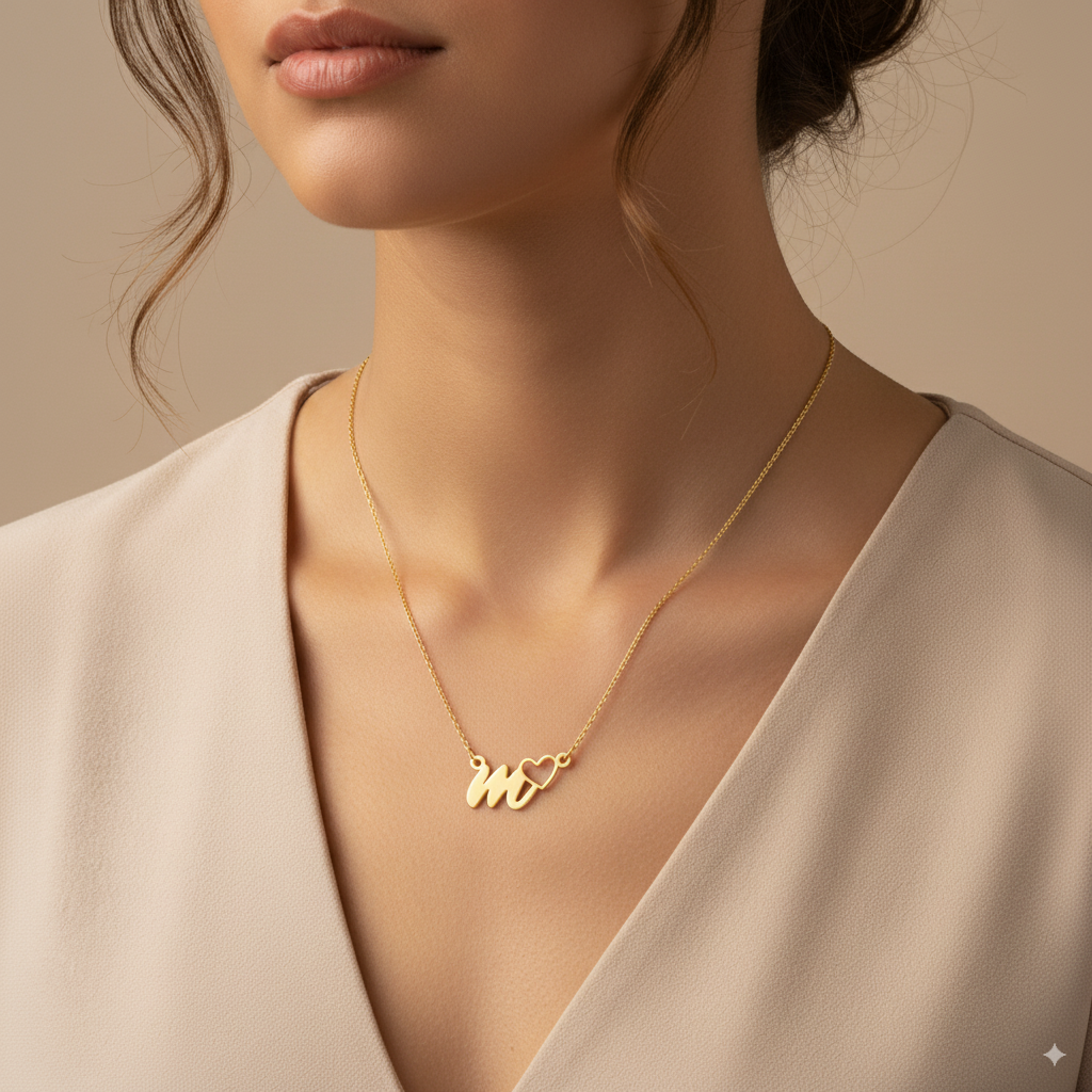 Script Initial Necklace