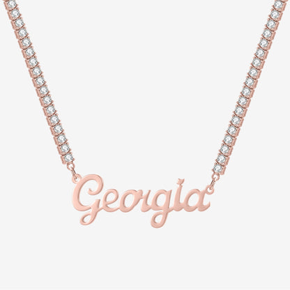 The Tennis Name Necklace