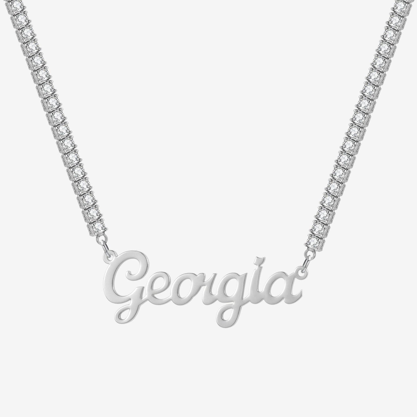 The Tennis Name Necklace