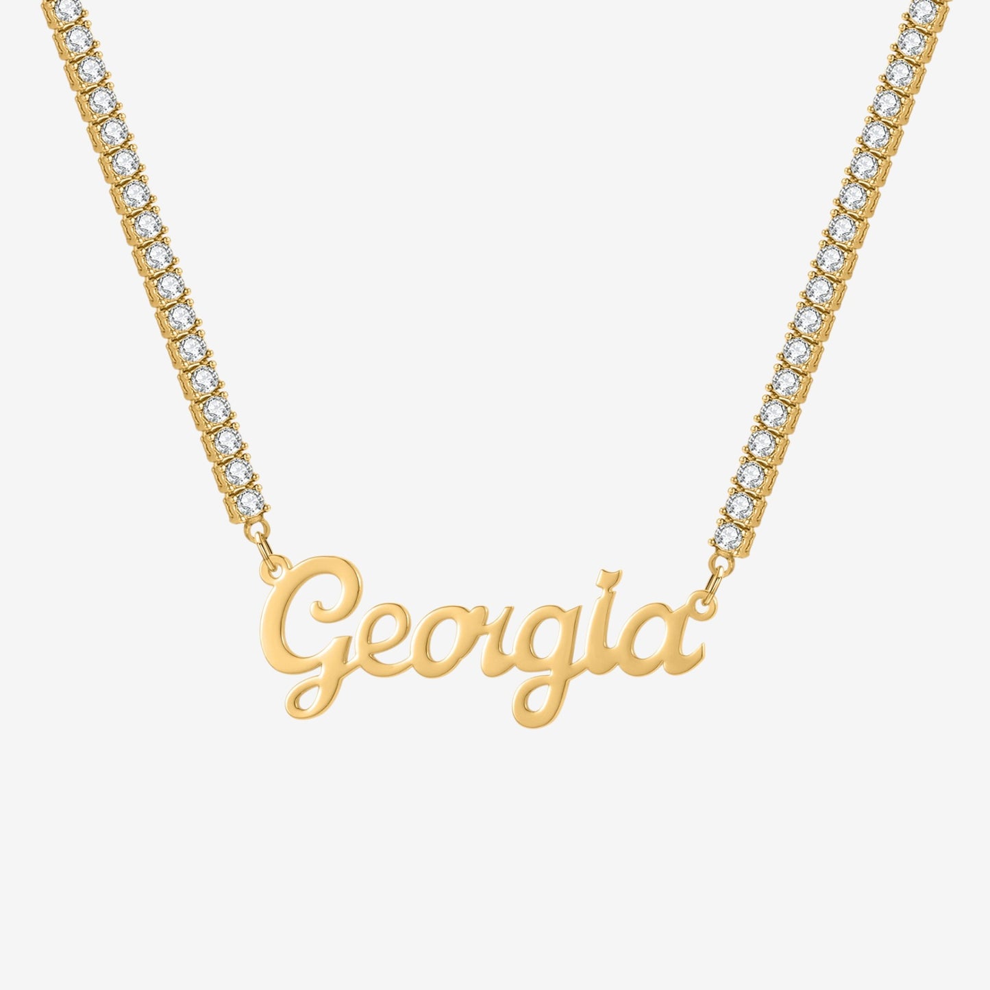 The Tennis Name Necklace