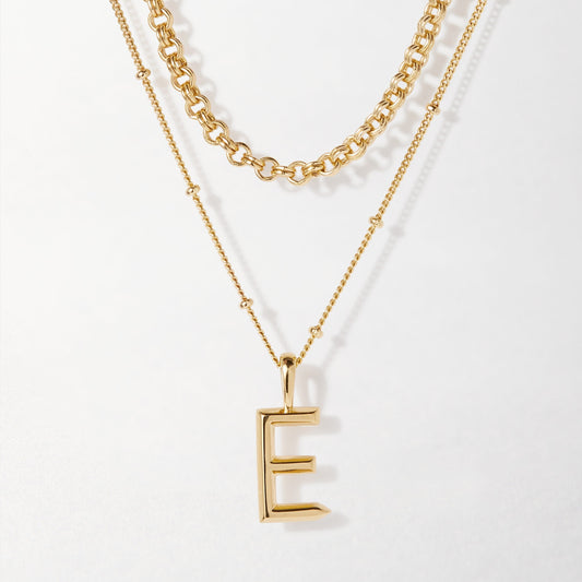 Initial Layering Necklace Set