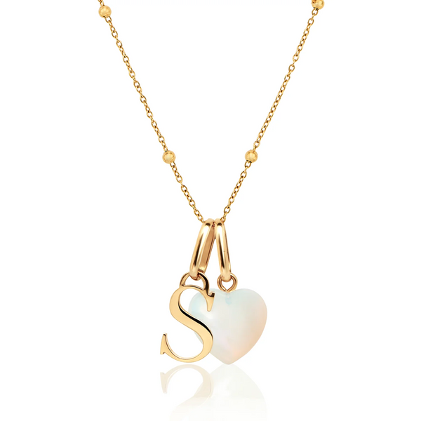 Personalised Initial & Birthstone Necklace