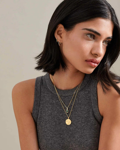 Rectangle Birthstone Necklace