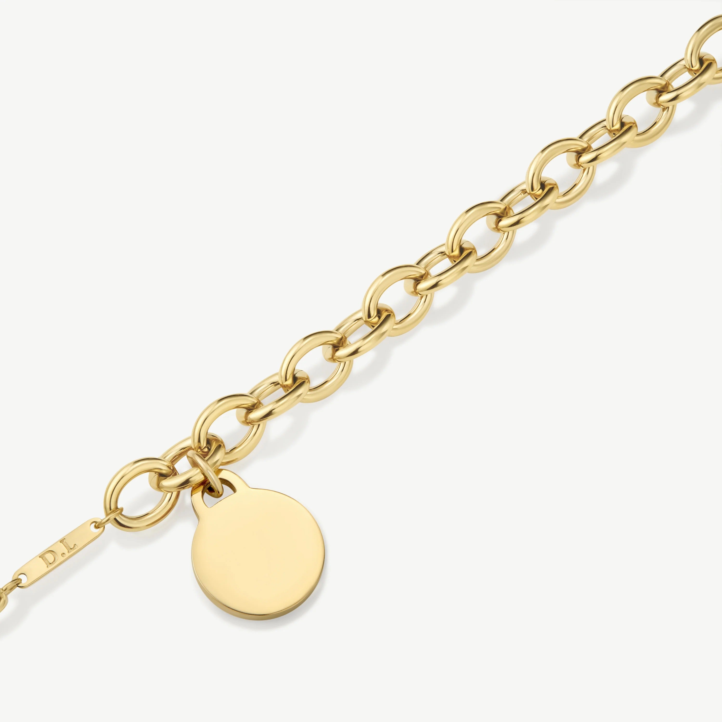 Engravable Classic Chunky Disc Bracelet