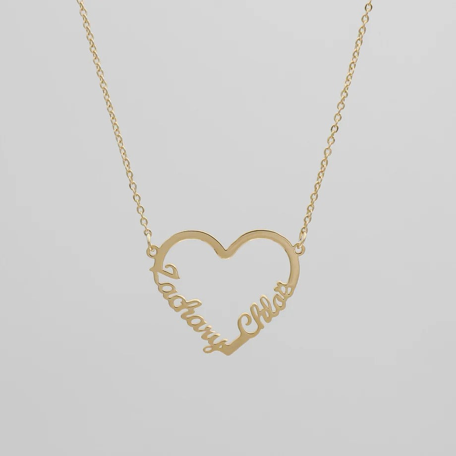 Heart Double Name Necklace